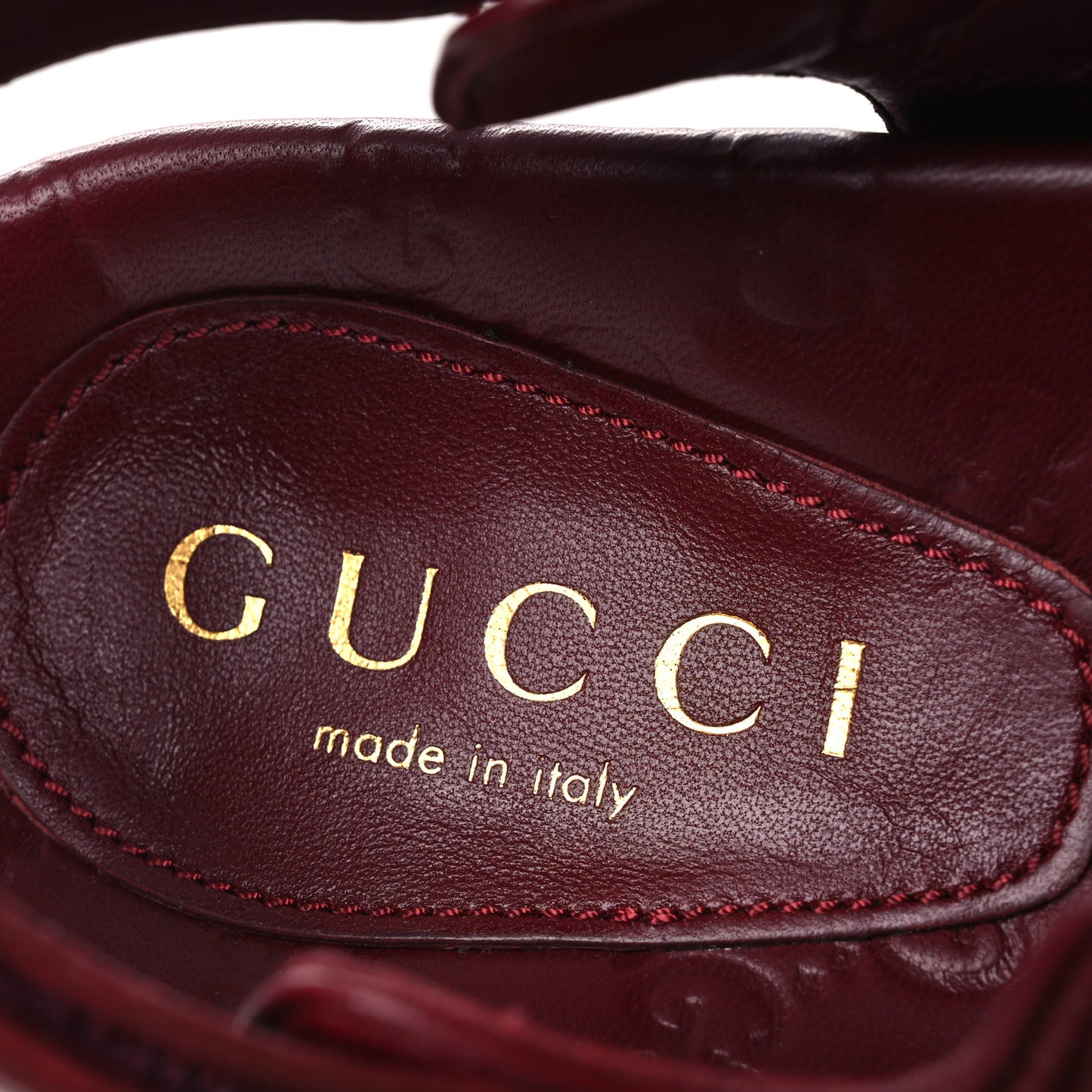 Guccissima GG Embossed Womens Sandals 40 Rosso Ancora