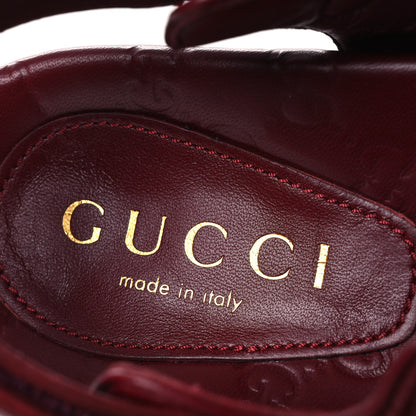 Gucci Guccissima GG Embossed Womens Sandals 40 Rosso Ancora 9 of 12