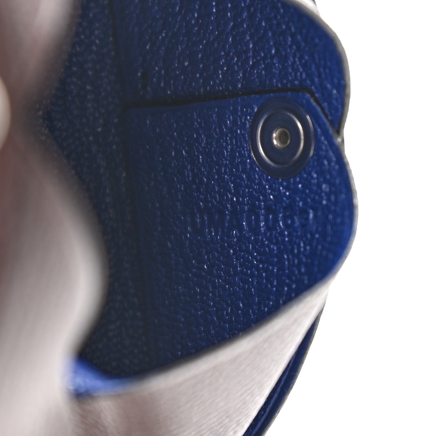 Hermes Chevre Mysore Verso Calvi Card Case Rouge Sellier Bleu Electrique 7 of 8