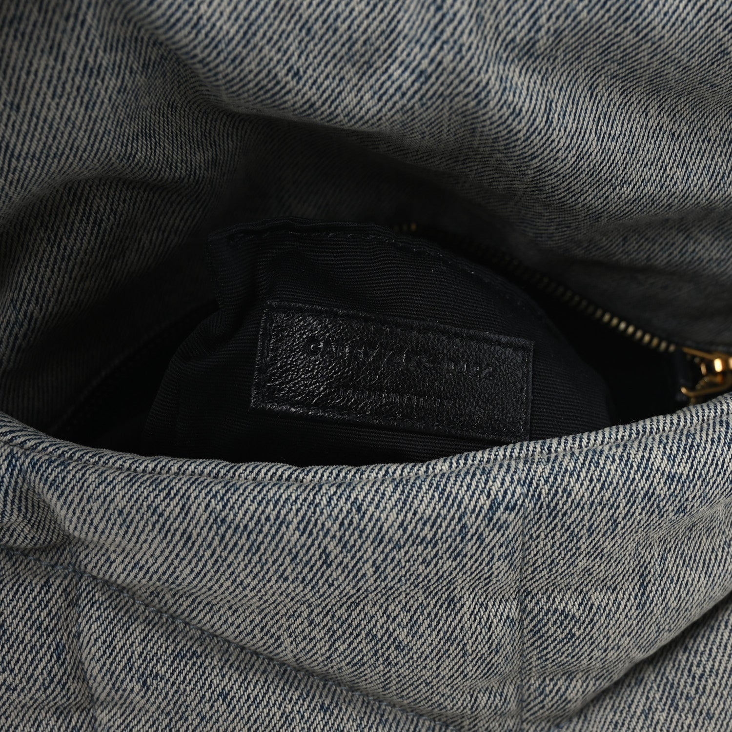 Saint Laurent Denim Quilted Medium Loulou Puffer Monogram Chain Satchel Azur 7 of 9