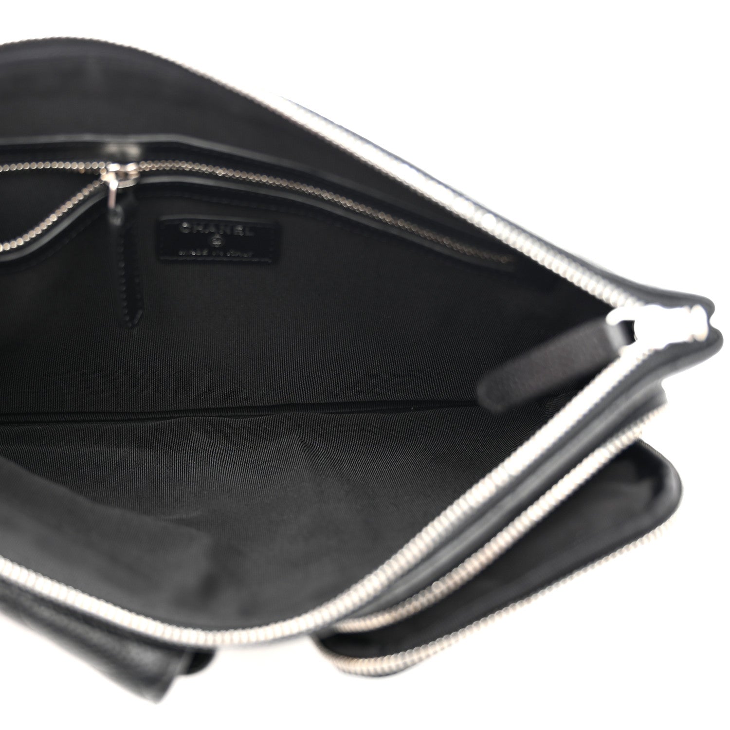 Chanel Caviar Quilted Zipped Multi Pouch Black 6 of 8