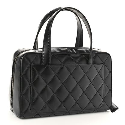 Chanel Calfskin Stitch Surpique Bowler Black 3 of 8
