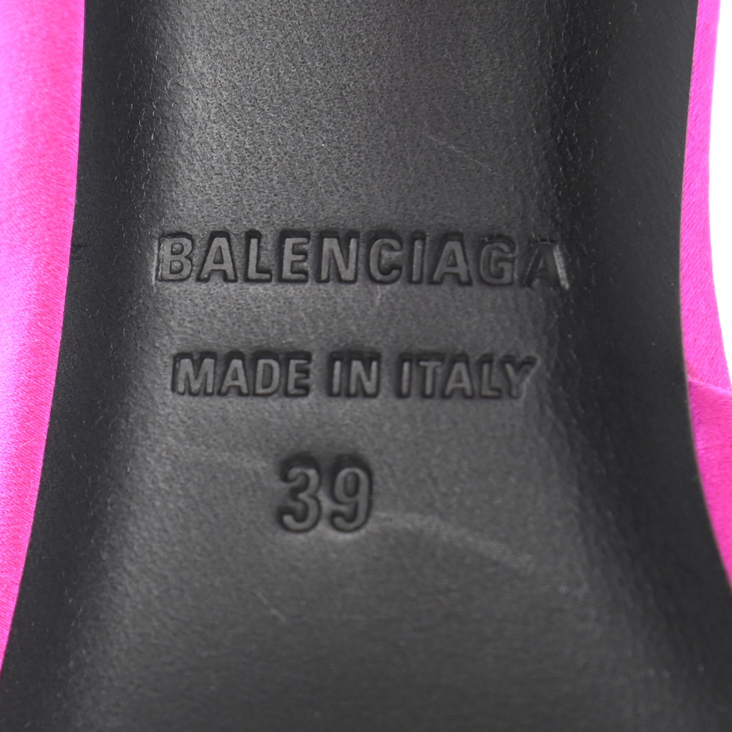 Satin Talon d'Orsay Pumps 39 Rose Fuchsia