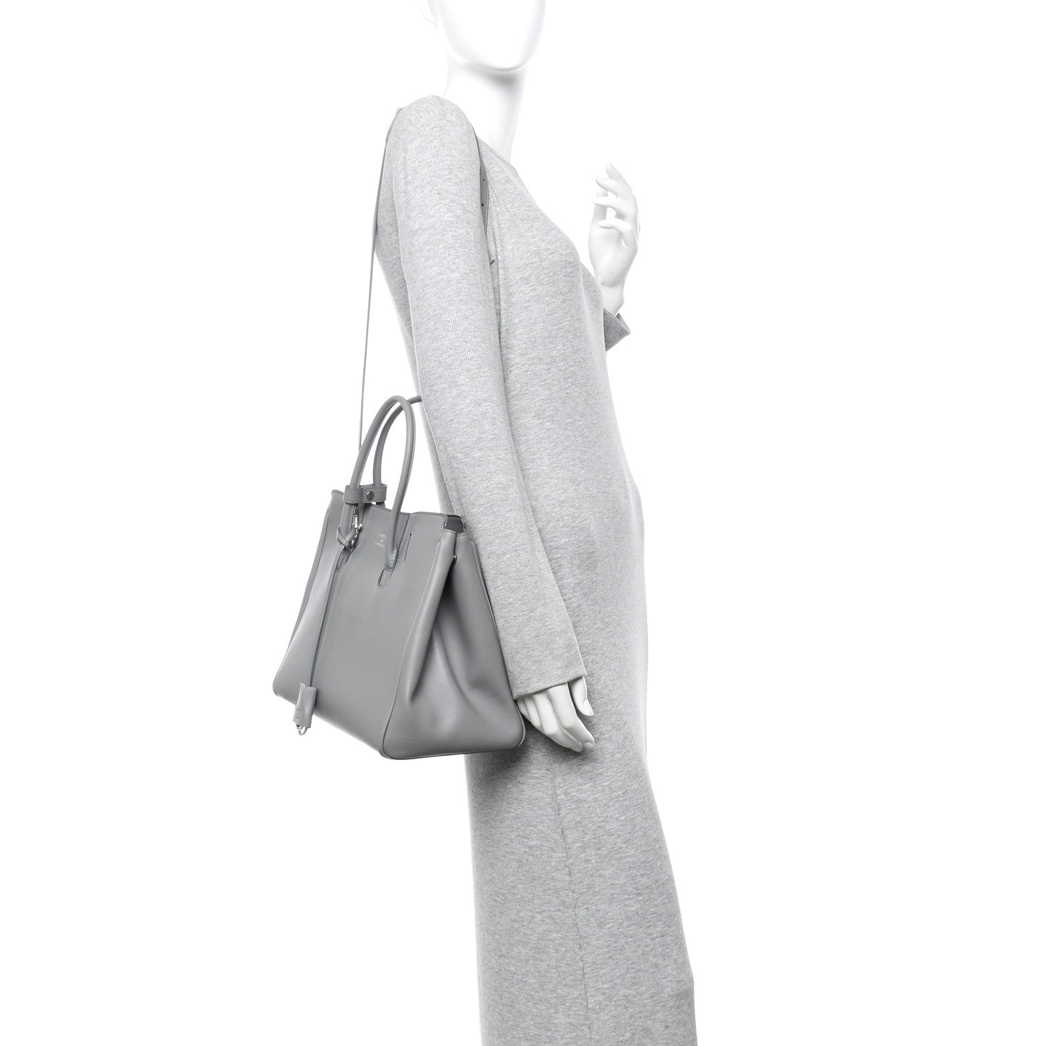 Balenciaga Smooth Calfskin Hampton Carry All Bag Grey 2 of 11