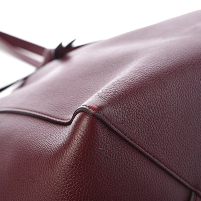 Celine Soft Grained Calfskin Small Belt Cabas Phantom Burgundy 8 of 11