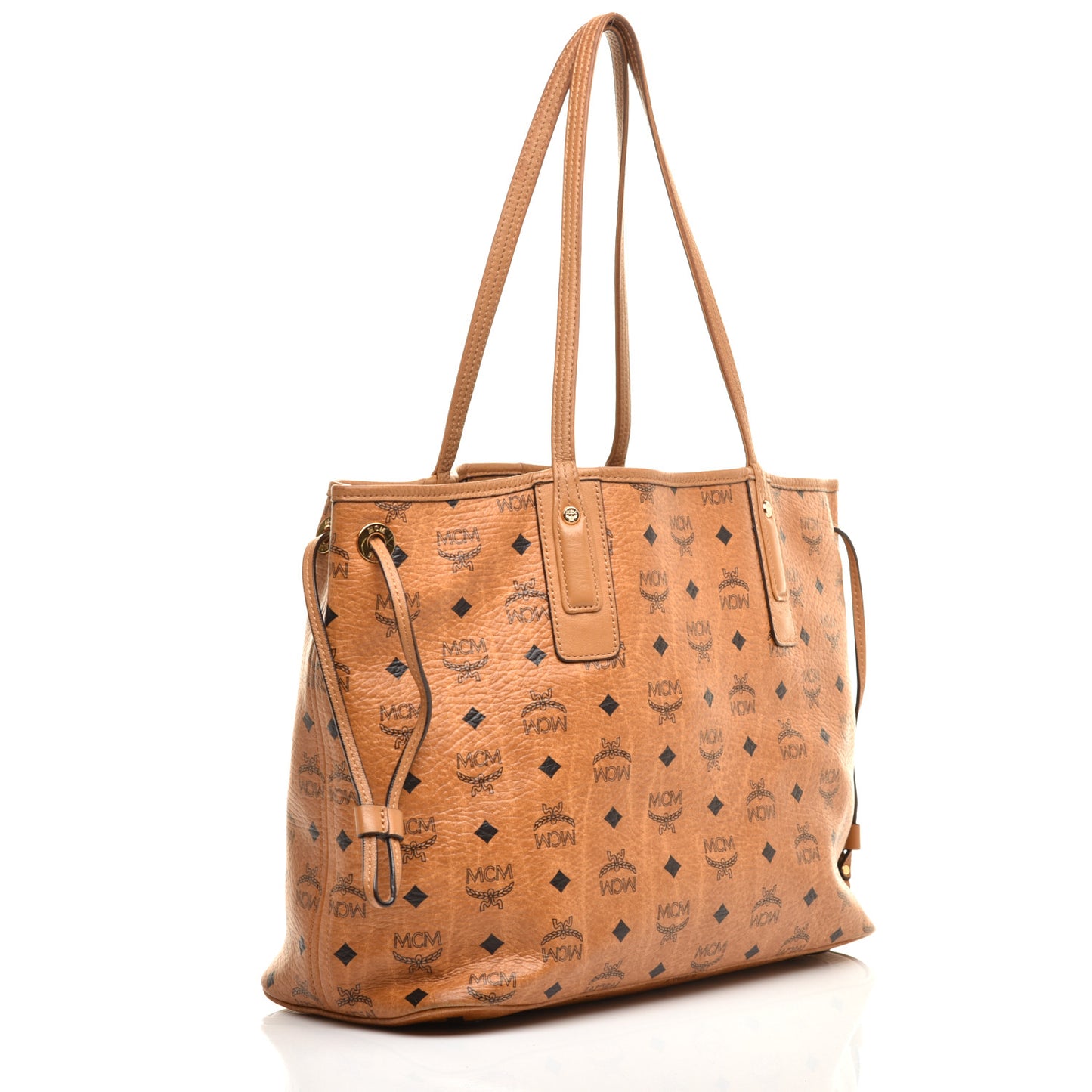 Visetos Medium Liz Reversible Shopper Tote Cognac