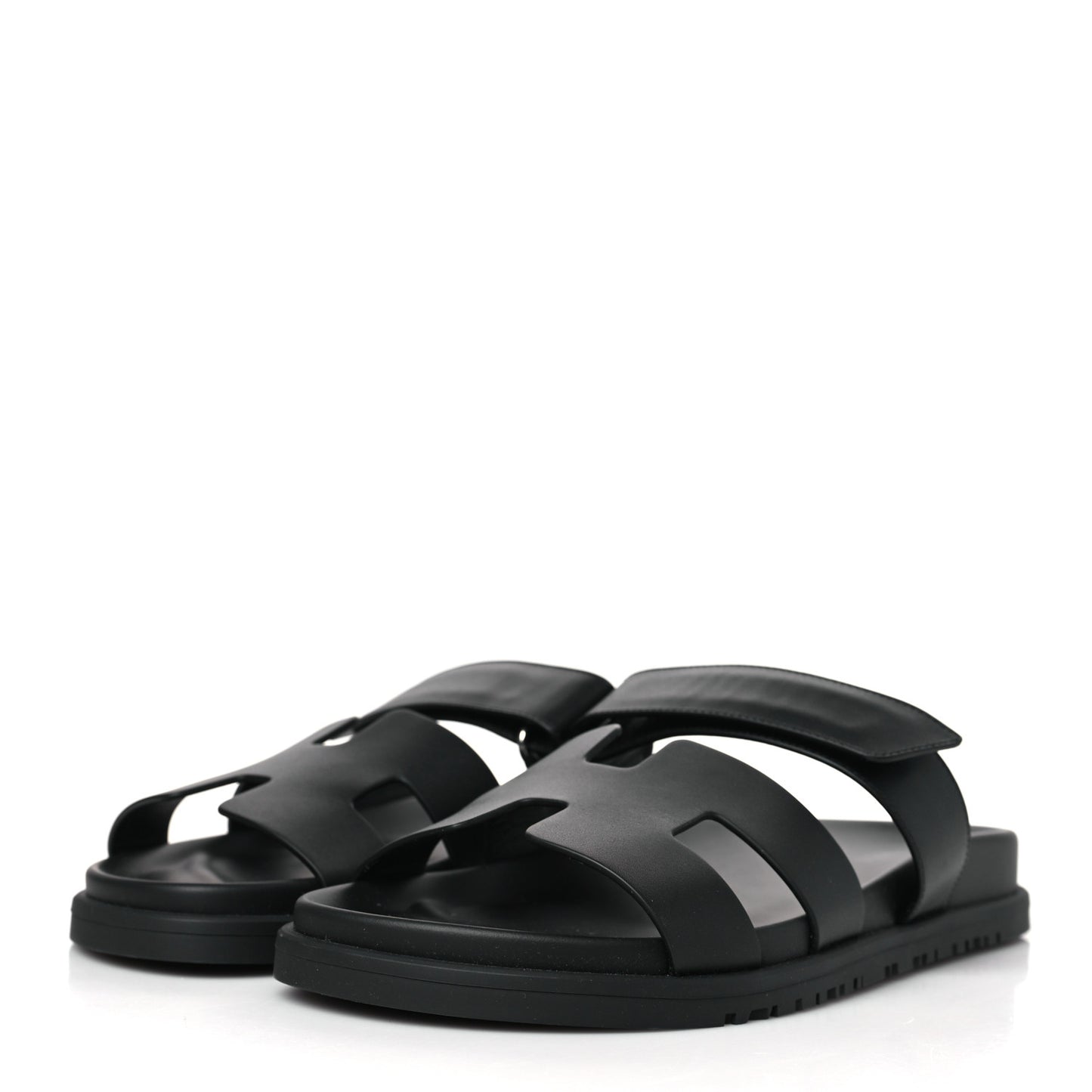 Calfskin Womens Chypre Sandals 38.5 Black