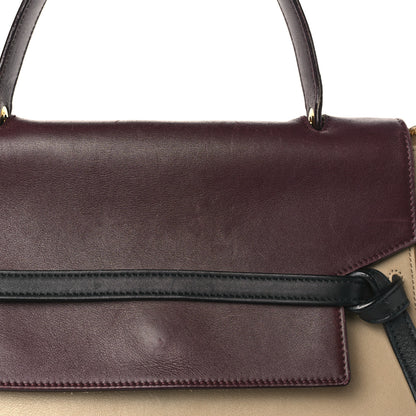 Celine Smooth Calfskin Mini Tri-Color Belt Bag Beige Burgundy 15 of 22