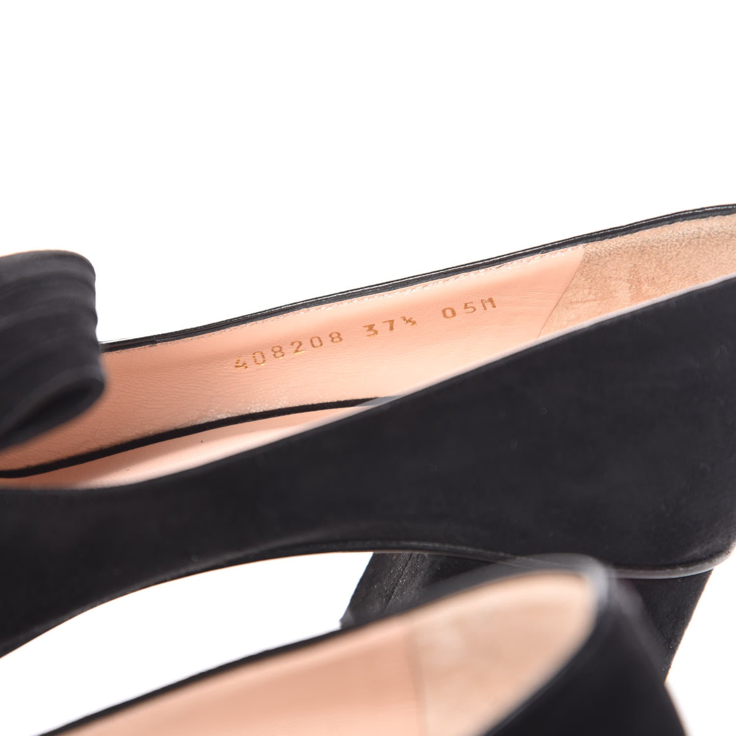 Gucci Kid Scamosciato GG Marmont Fringe 50mm Loafer Pumps 37.5 Black 10 of 14