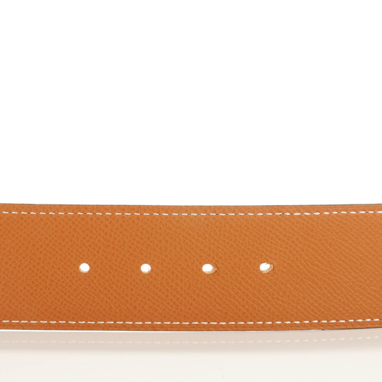 Hermes Epsom Reversible 42mm Belt 85 Gold Orange 4 of 5