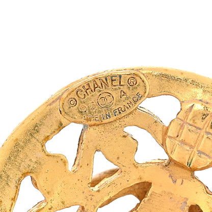 Chanel Metal CC Clip On Earrings Gold 5 of 5