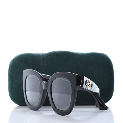 Gucci Round Frame Star Sunglasses GG0208S Black 9 of 9