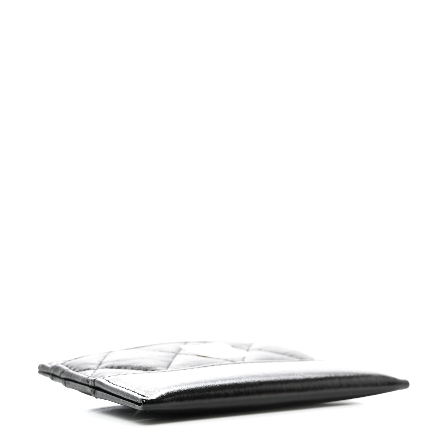 Chanel Aged Calfskin Quilted Gabrielle Card Holder Black 4 of 8