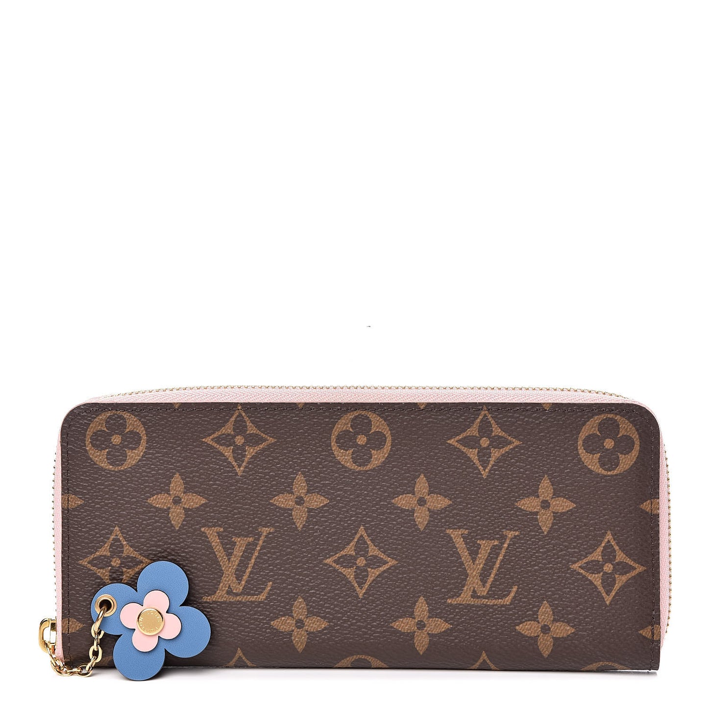 Monogram Blooming Flowers Clemence Wallet Rose Ballerine