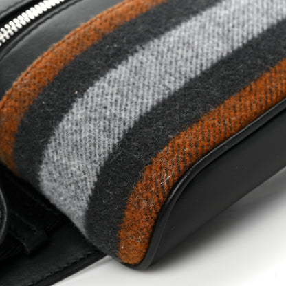 Burberry Calfskin Wool Small Cube Bum Bag Mid Grey 7 of 8
