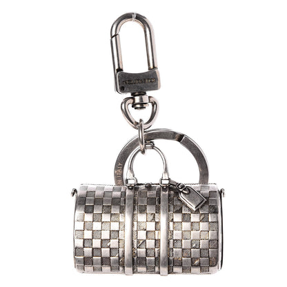 Louis Vuitton Brushed Palladium The Keepall Key Holder Bag Charm 1 of 5