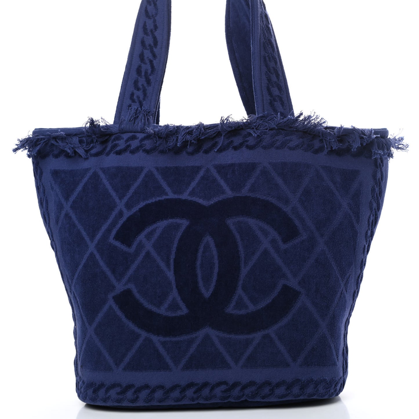 Terry Cotton CC Beach Tote Towel Set Blue