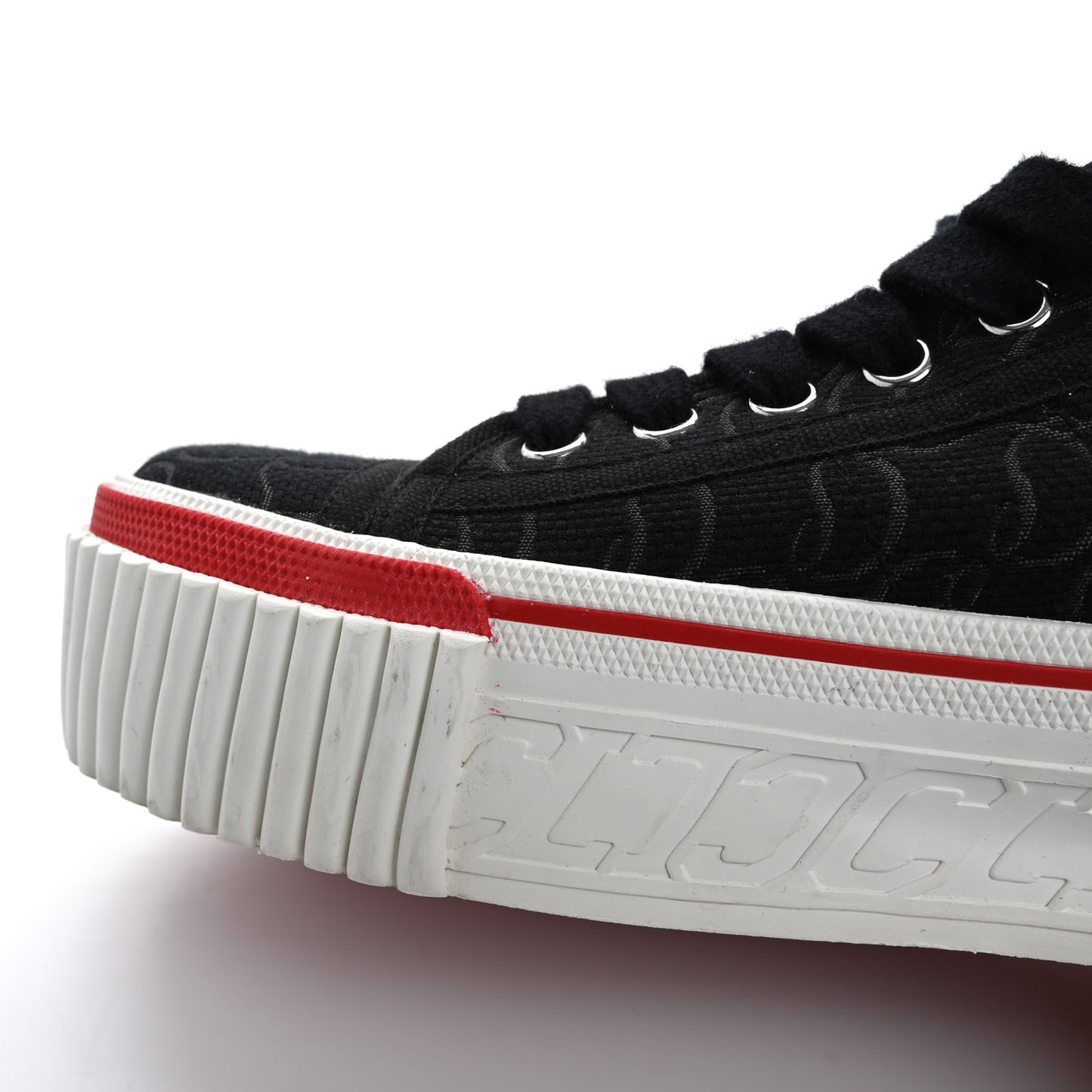 Canvas Pedro Womens Flat Sneakers 37 Black Red