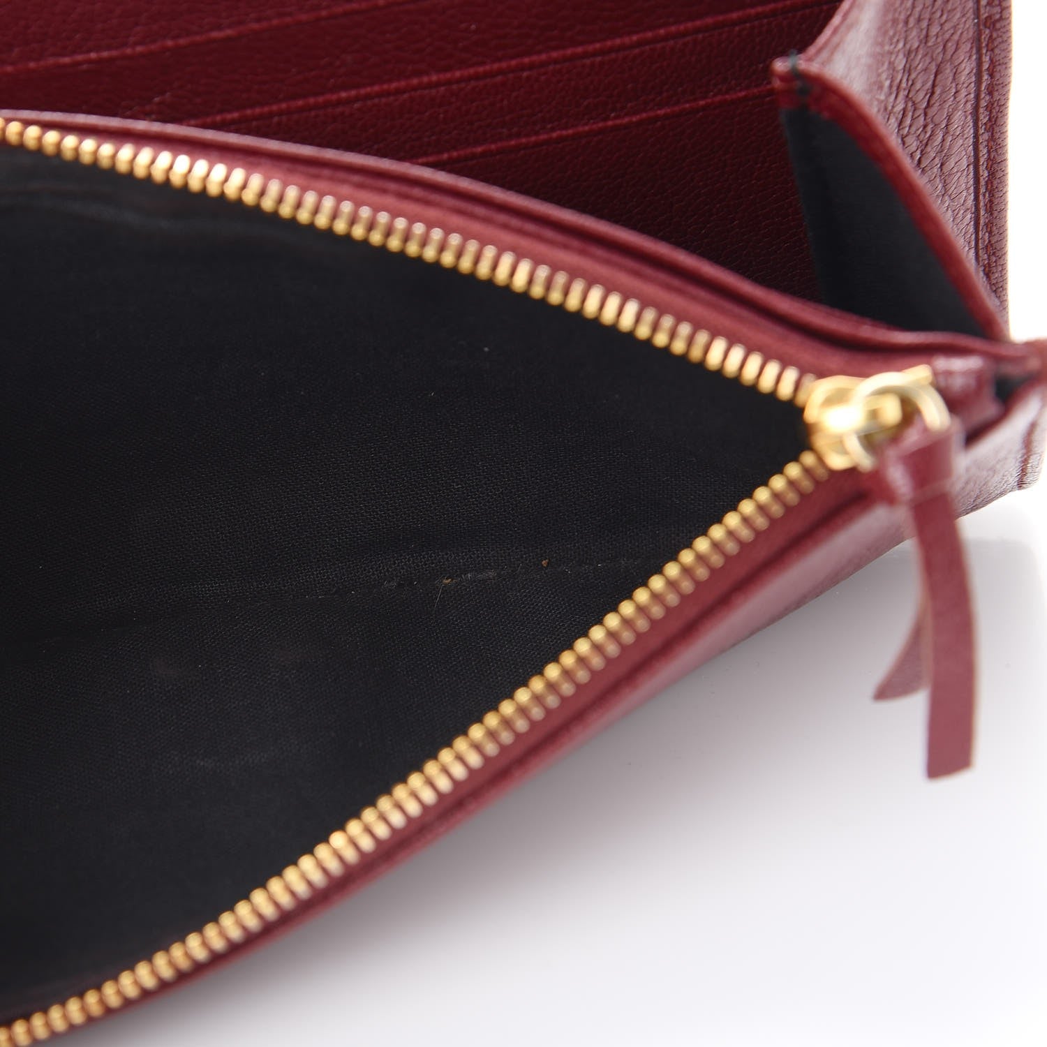 Balenciaga Chevre Gold Metallic Edge Hardware Money Wallet Bordeaux 11 of 15