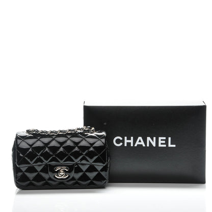 Chanel Patent Calfskin Quilted Mini Rectangular Flap Black 8 of 8