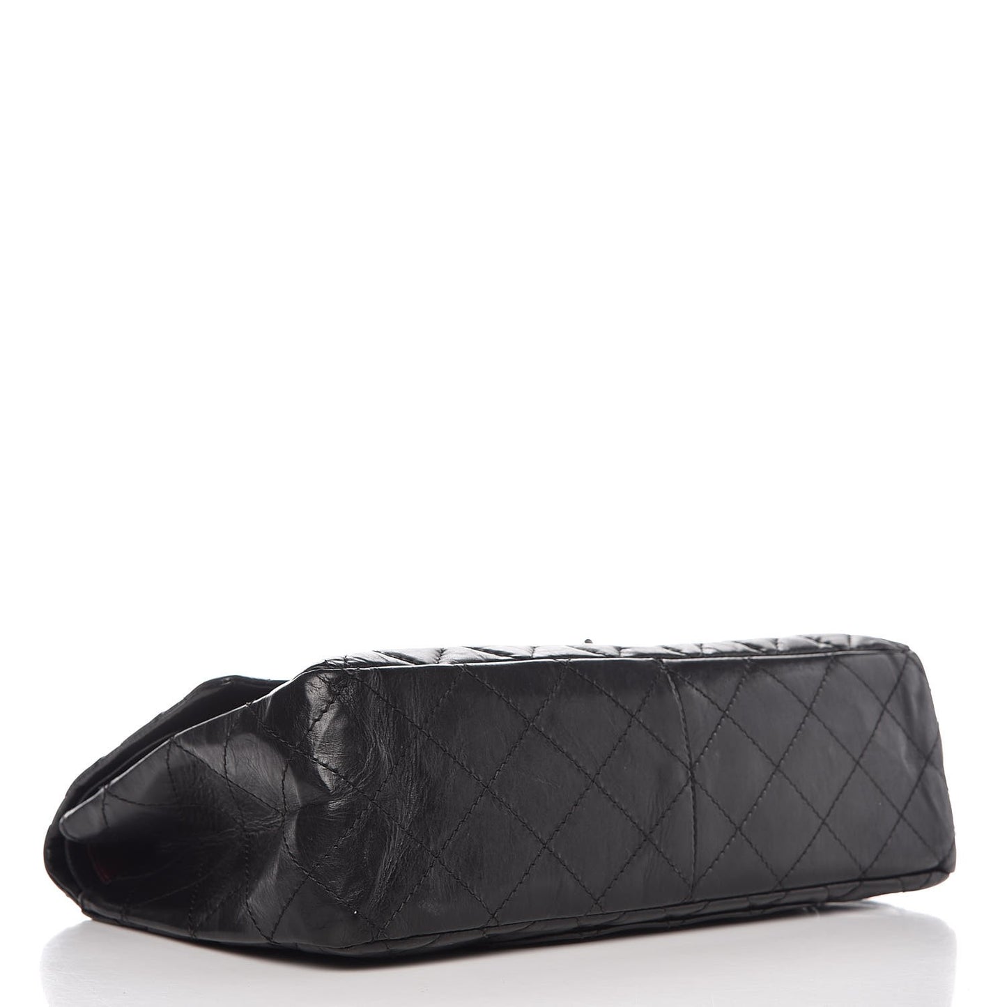 Aged Calfskin Quilted 2.55 Reissue 227 Flap Black