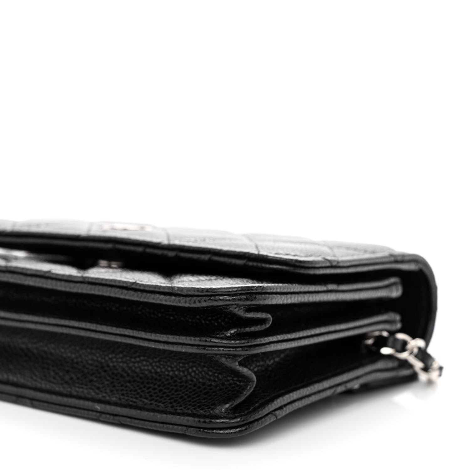 Chanel Caviar Quilted Mini Wallet On Chain WOC Black 10 of 11