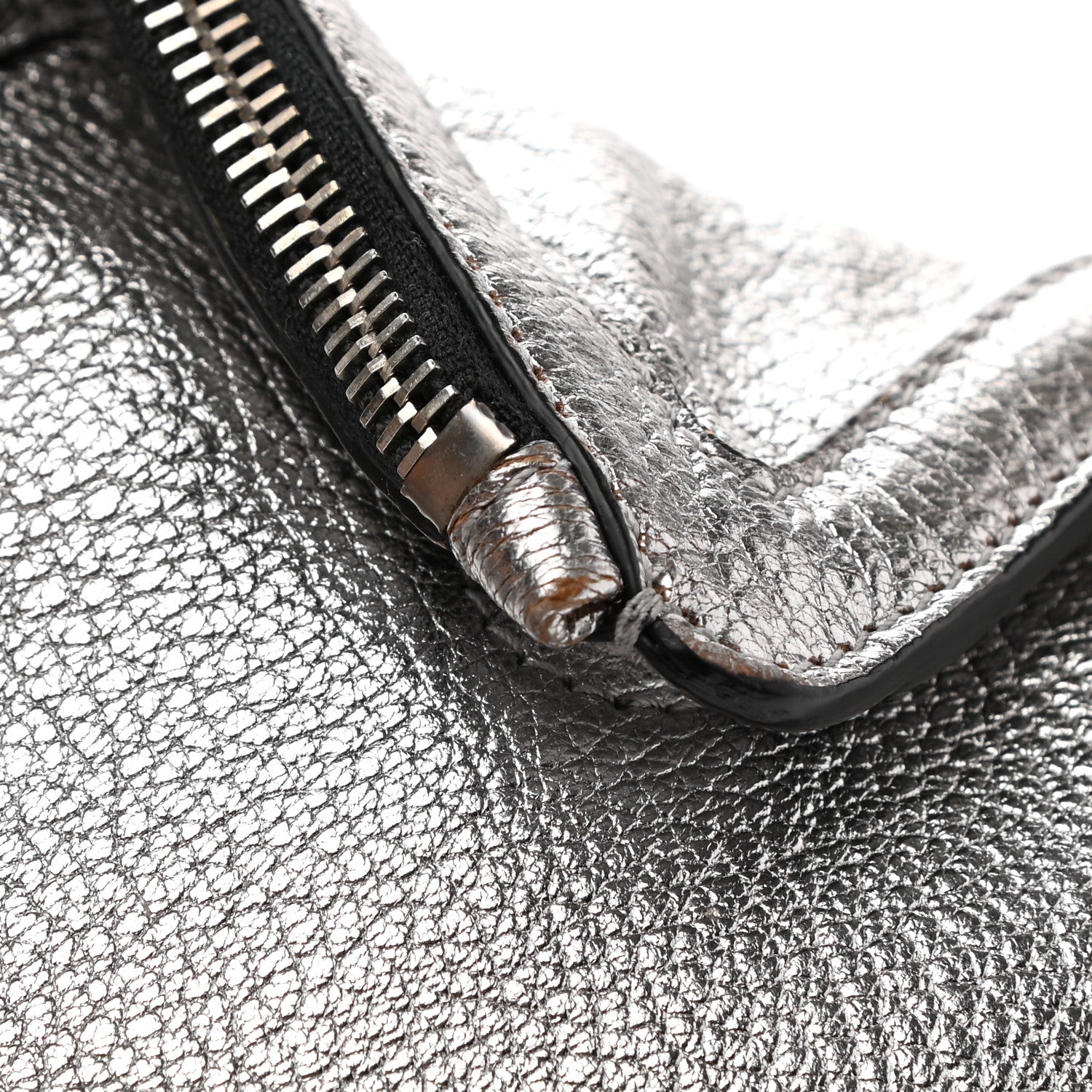 Alexander McQueen Metallic Lambskin De Manta Clutch Silver 10 of 11