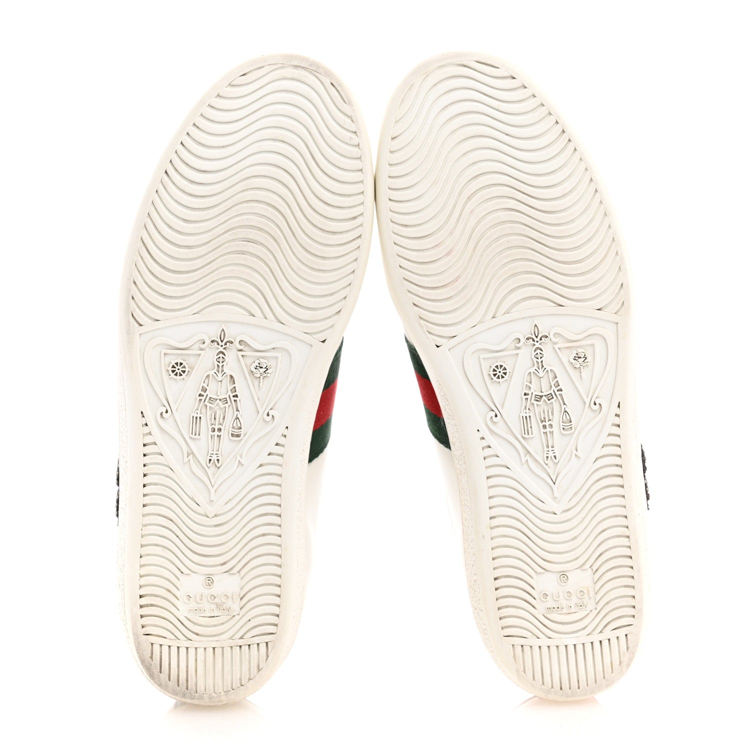 Gucci Calfskin Web Studded Womens Arrow Ace Sneakers 36.5 White 6 of 12