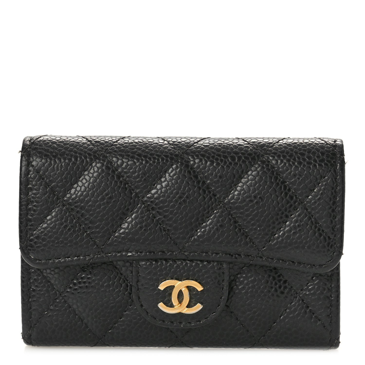 Chanel Caviar Quilted Flap Card Holder Black 1 of 9