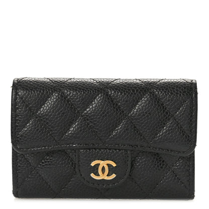 Chanel Caviar Quilted Flap Card Holder Black 1 of 9