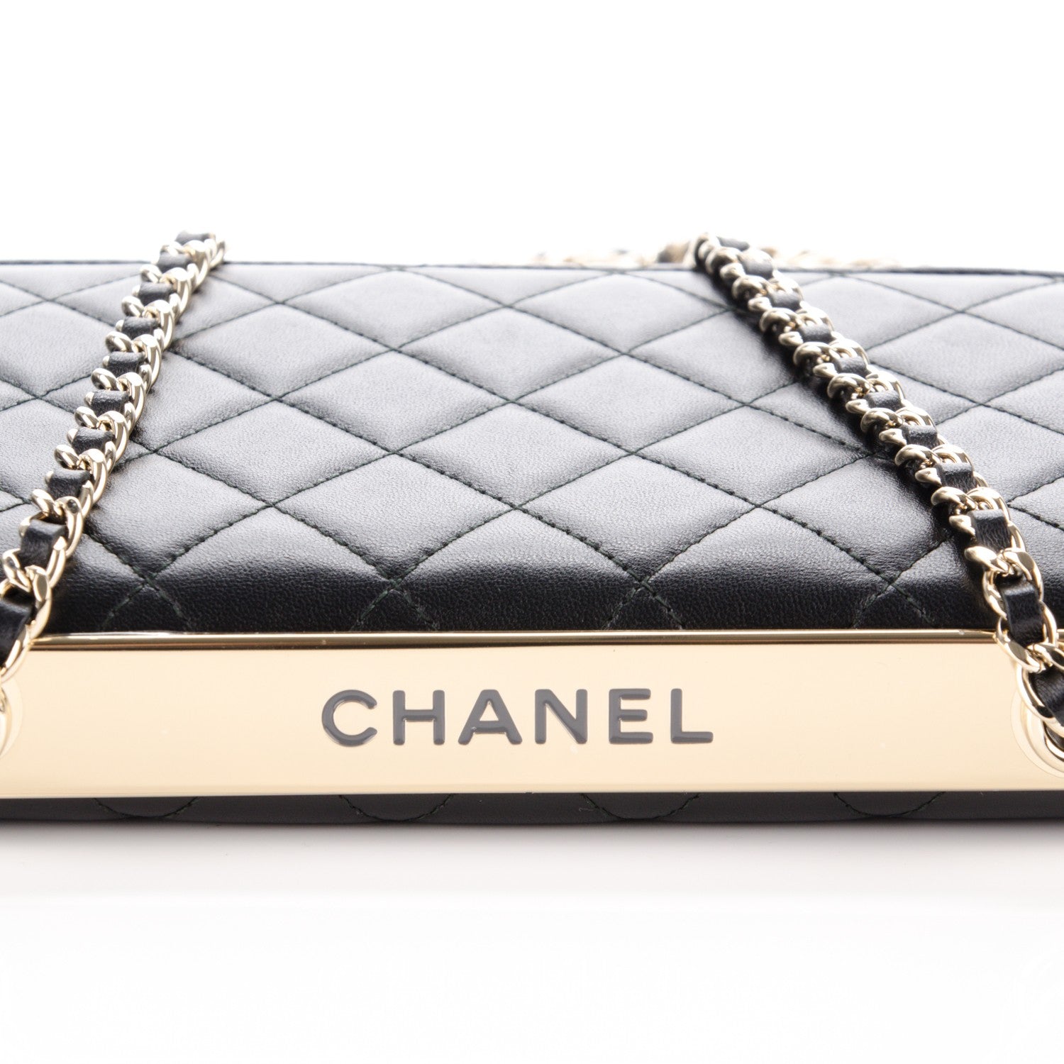 Chanel Lambskin Quilted Trendy CC Wallet On Chain WOC Black 10 of 10
