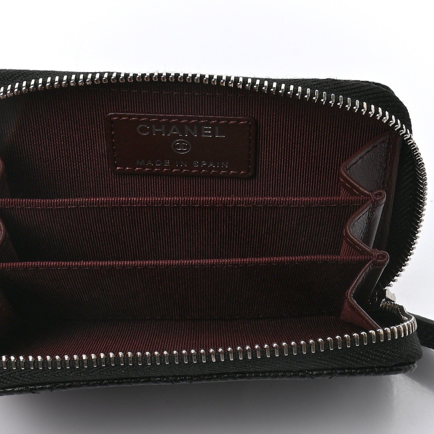 Chanel Caviar Quilted Zip Coin Purse Black 5 of 7