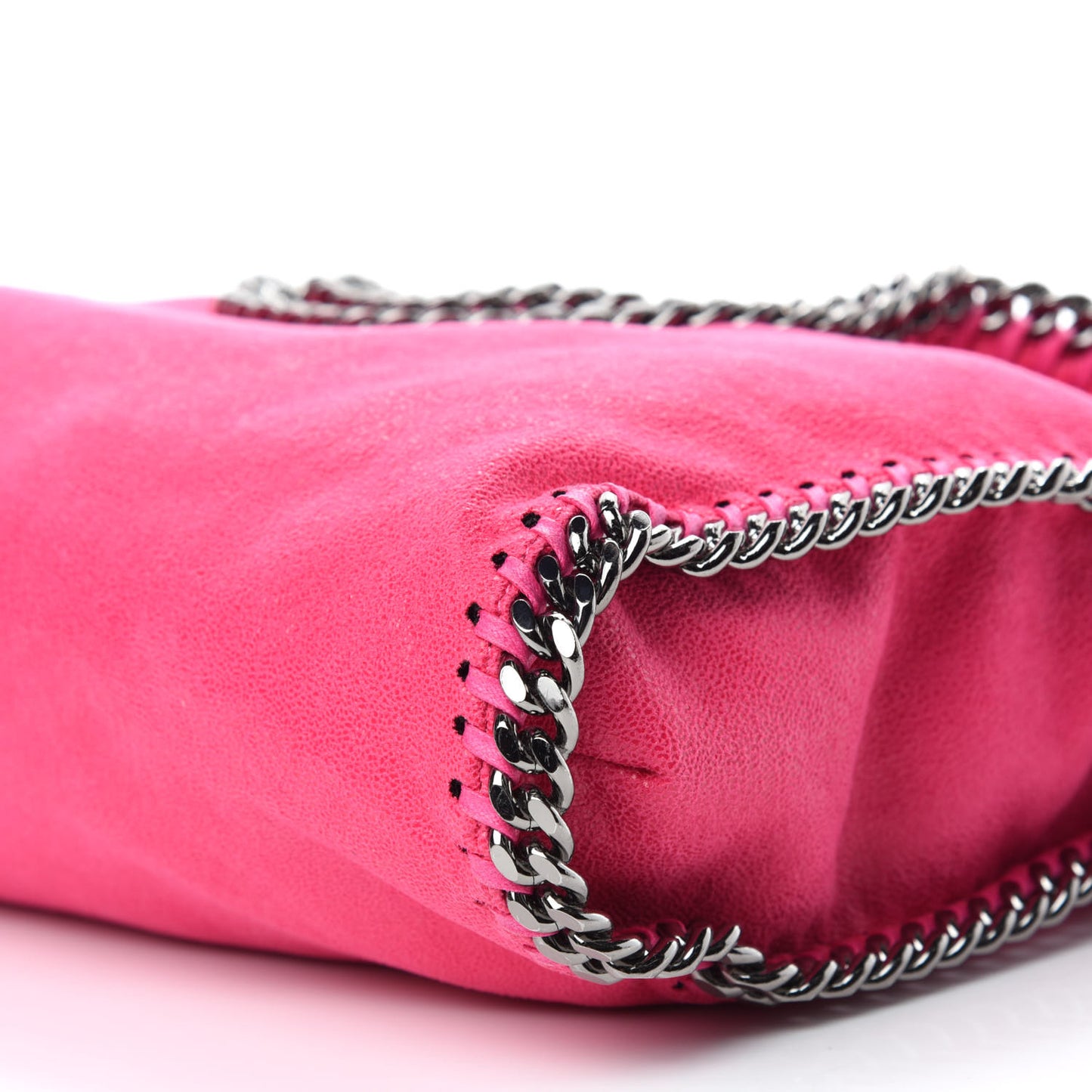 Shaggy Deer Falabella Fold Over Tote Hot Pink
