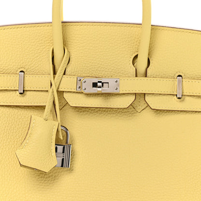 Hermes Togo Birkin 25 Jaune Poussin 8 of 11