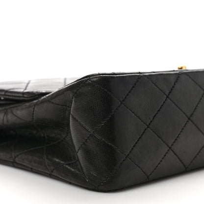 Chanel Lambskin Quilted Medium Double Flap Black 8 of 12