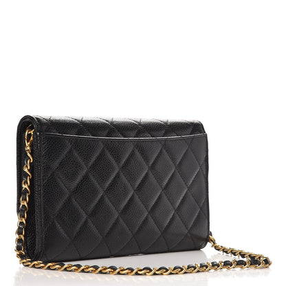 Chanel Caviar Quilted Wallet on Removable Chain Black 3 of 8