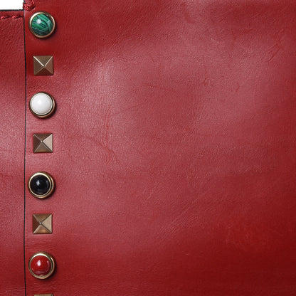 Valentino Garavani Vitello Mini Rockstud Rolling Tote Rosso Valentino 10 of 12