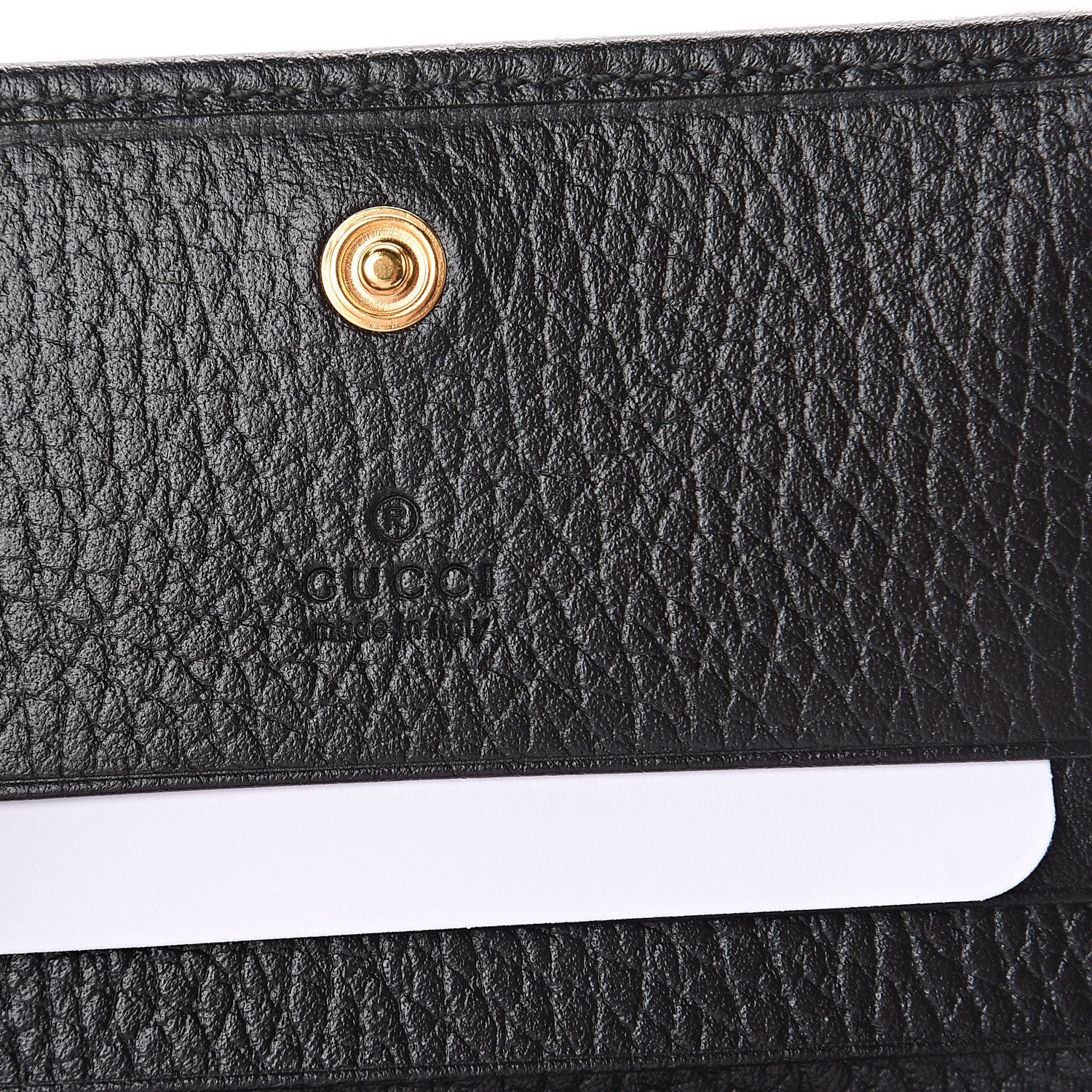 Gucci Pebbled Calfskin GG Marmont Card Case Black 5 of 5