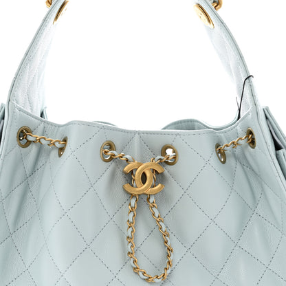 Chanel Caviar Quilted Small Chanel 25 Handbag Light Blue 8 of 13