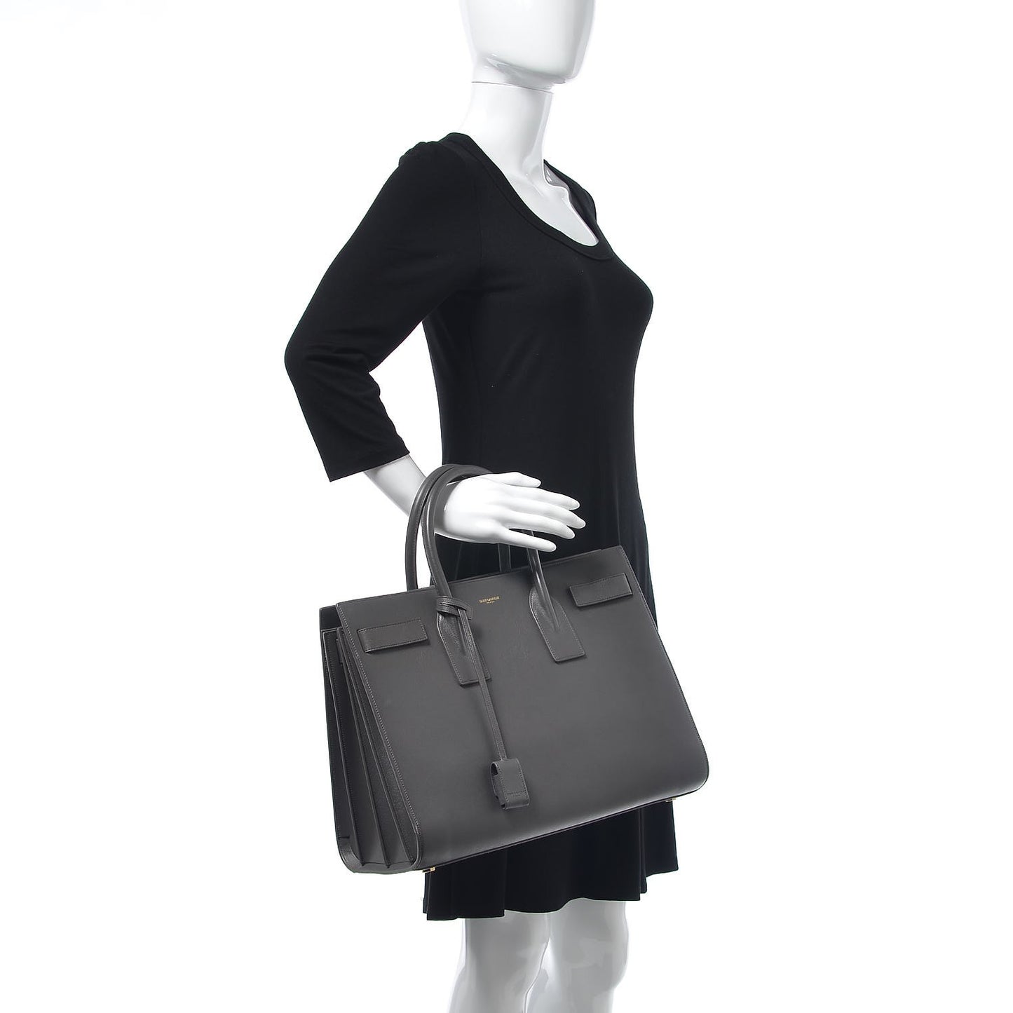 Calfskin Large Sac De Jour Carryall Fog