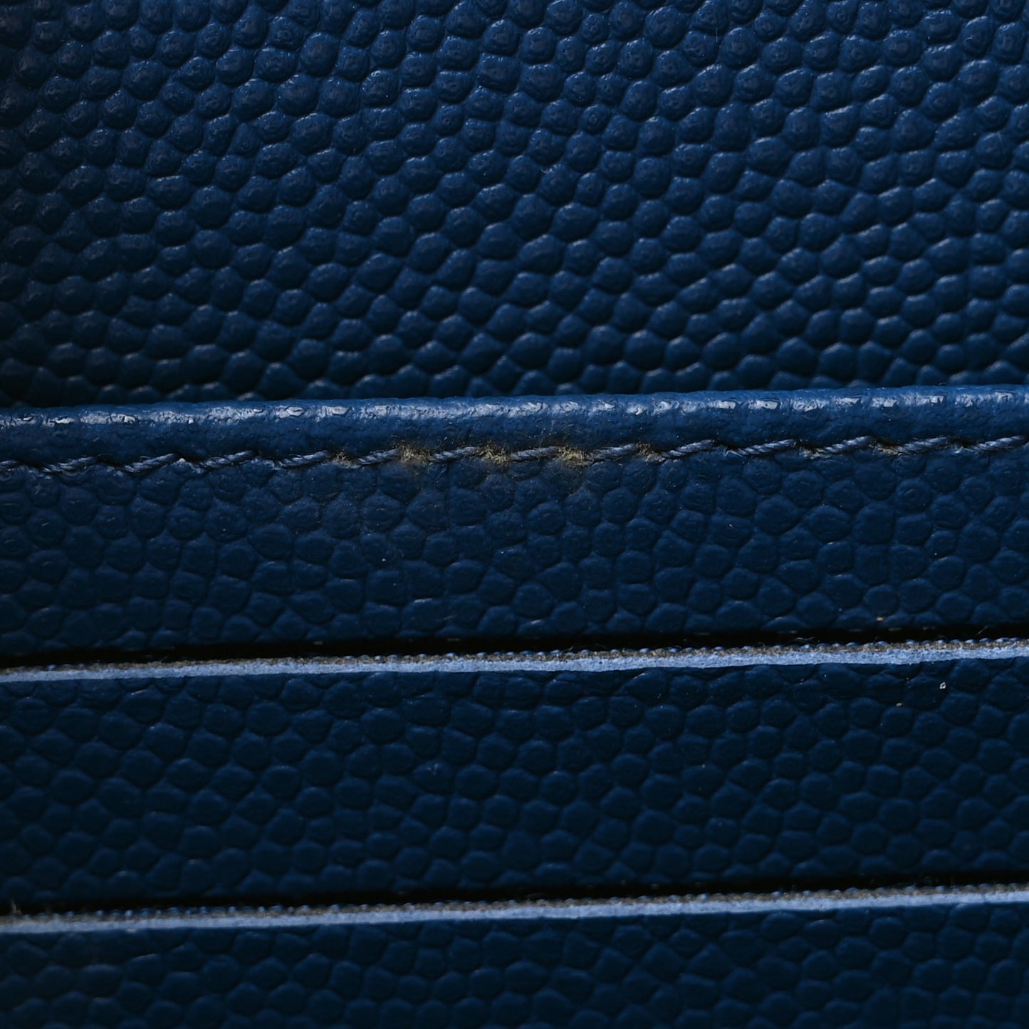 Caviar Quilted Large Boy Zip Around Wallet Blue