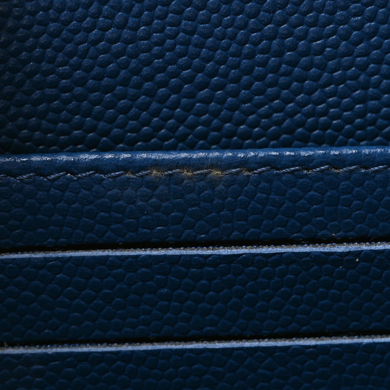 Chanel Caviar Quilted Large Boy Zip Around Wallet Blue 10 of 10