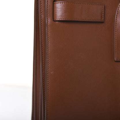 Saint Laurent Calfskin Large Sac De Jour Carryall Cognac 20 of 28