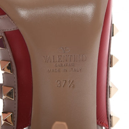 Valentino Garavani Nappa Rockstud Ankle Strap 100mm Pumps 37.5 Rubino Poudre 7 of 9