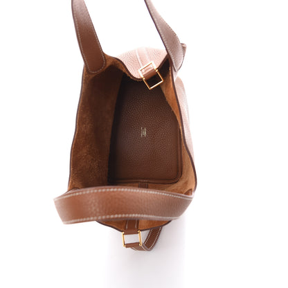 Hermes Taurillon Clemence Picotin Lock 18 PM Gold 4 of 8