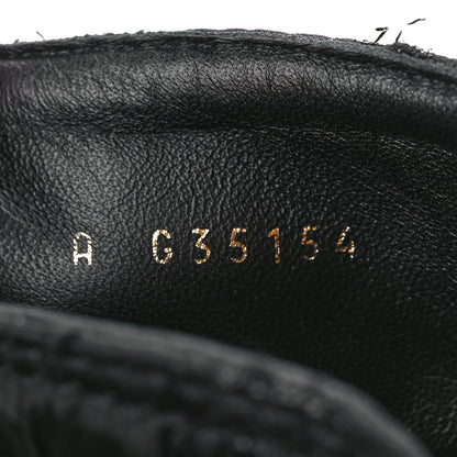 Chanel Grosgrain Pearl CC Combat Short Boots 38 Black 8 of 9