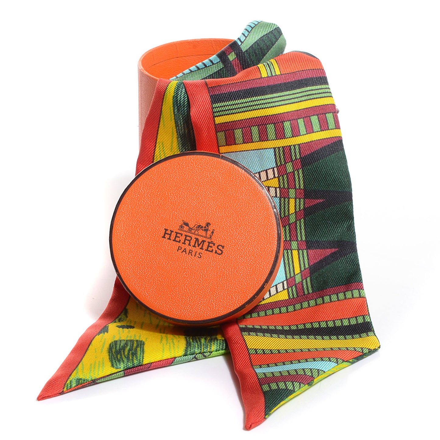 Silk Pelages et Camouflage Twilly Rouge Vert Jaune
