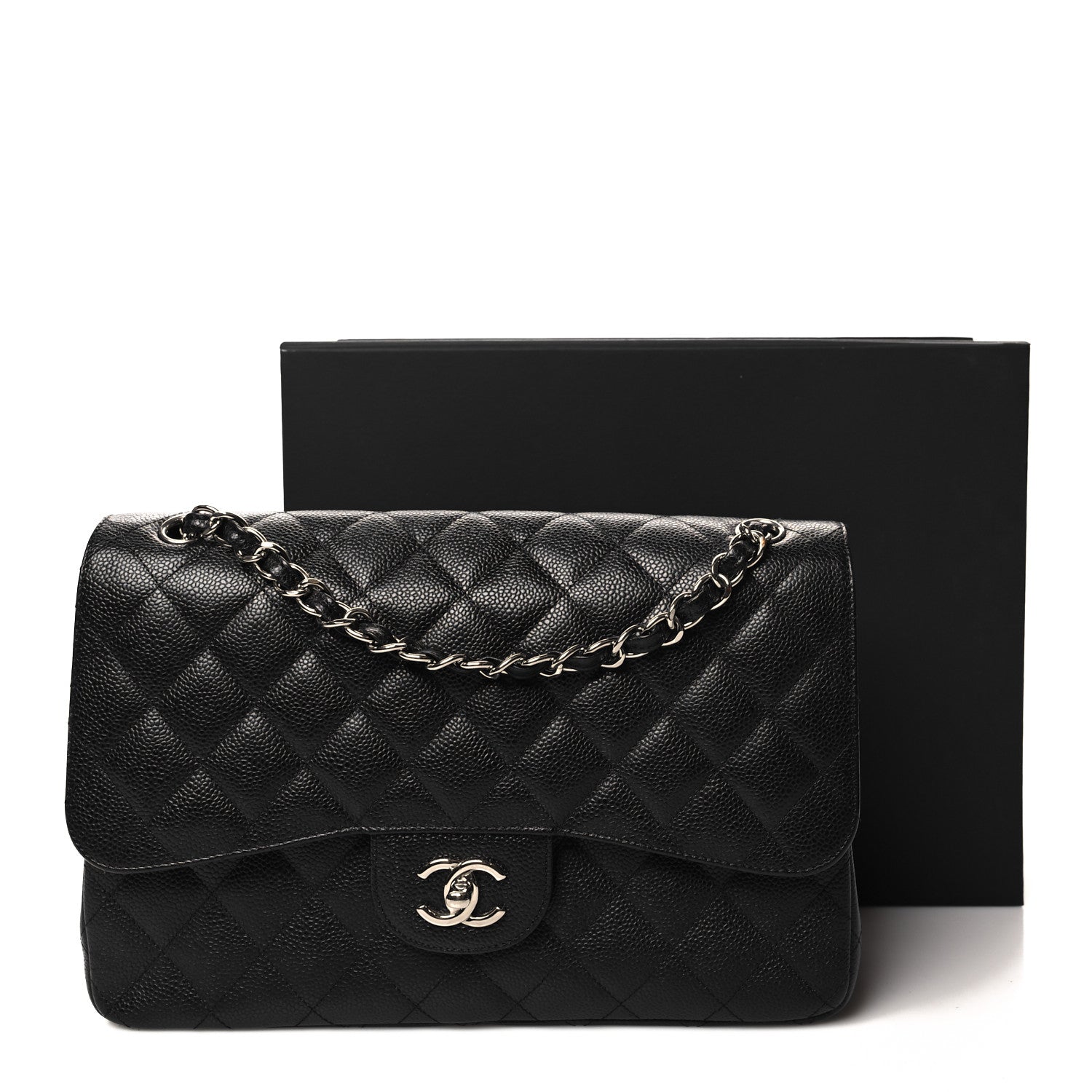 Chanel Caviar Quilted Jumbo Double Flap Black 11 of 11