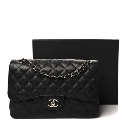 Chanel Caviar Quilted Jumbo Double Flap Black 11 of 11