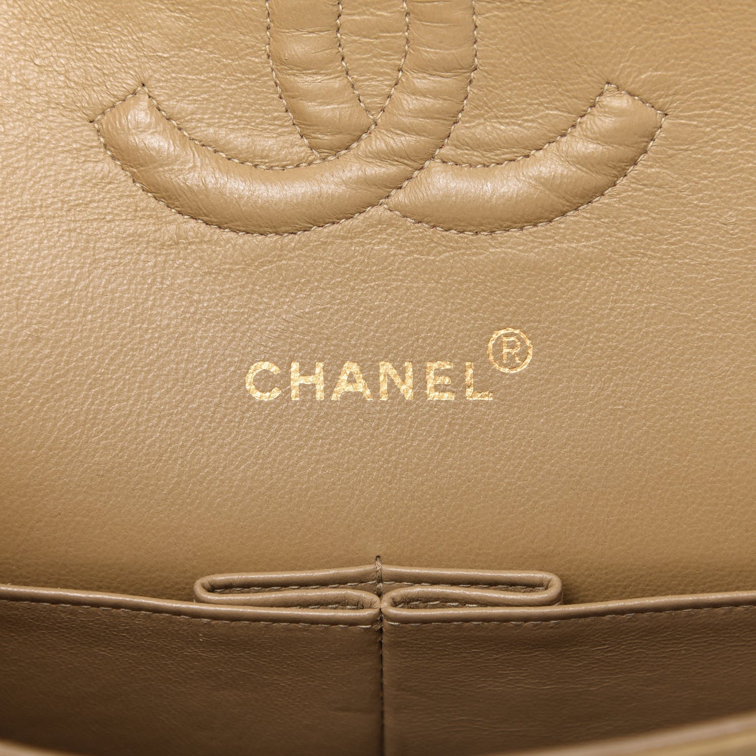 Chanel Lambskin Quilted Medium Double Flap Beige 8 of 12